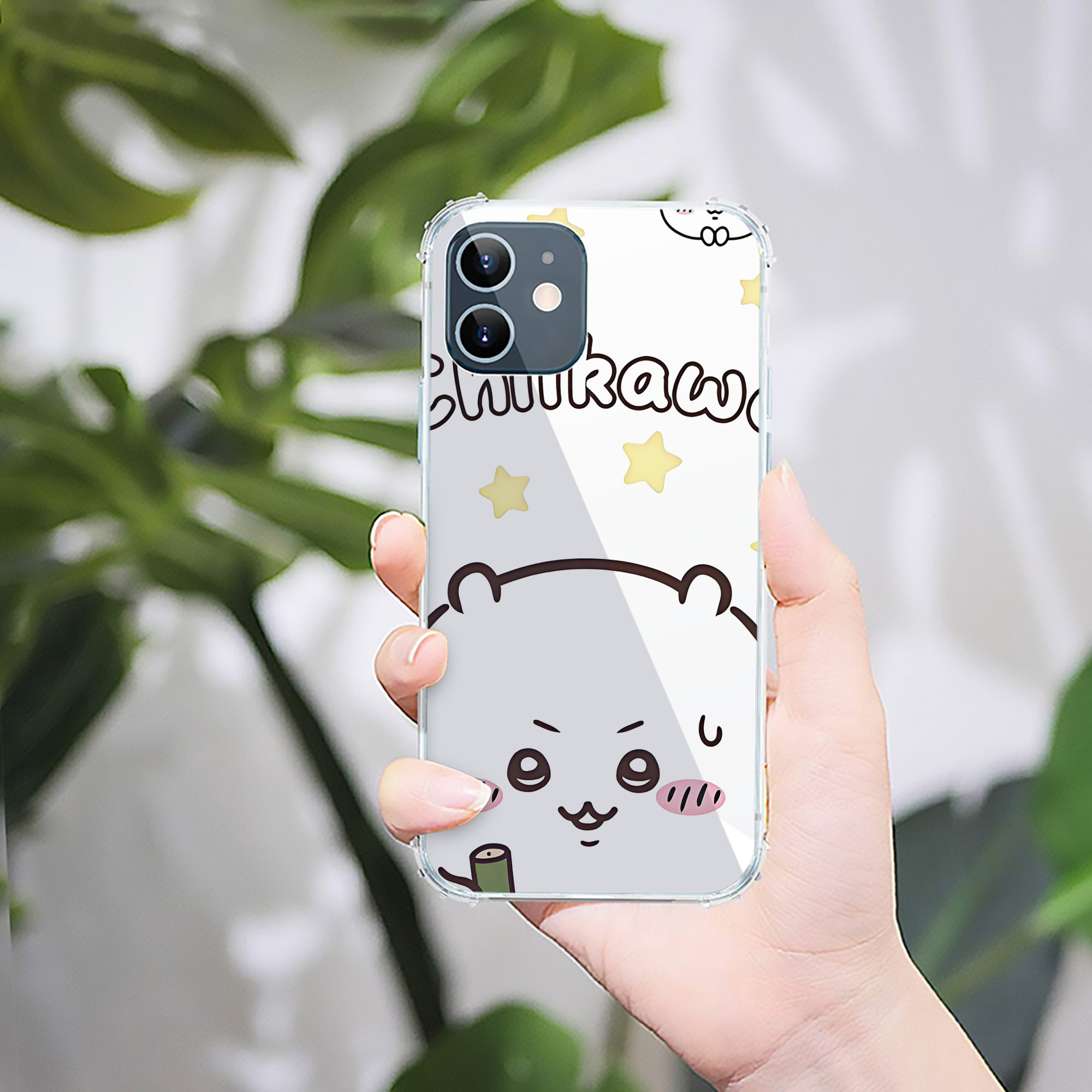 （画像用） ちいかわ Chii-kawa 【iPhone 12シリーズ対応】透明スマホケース（クリアソフトケース）